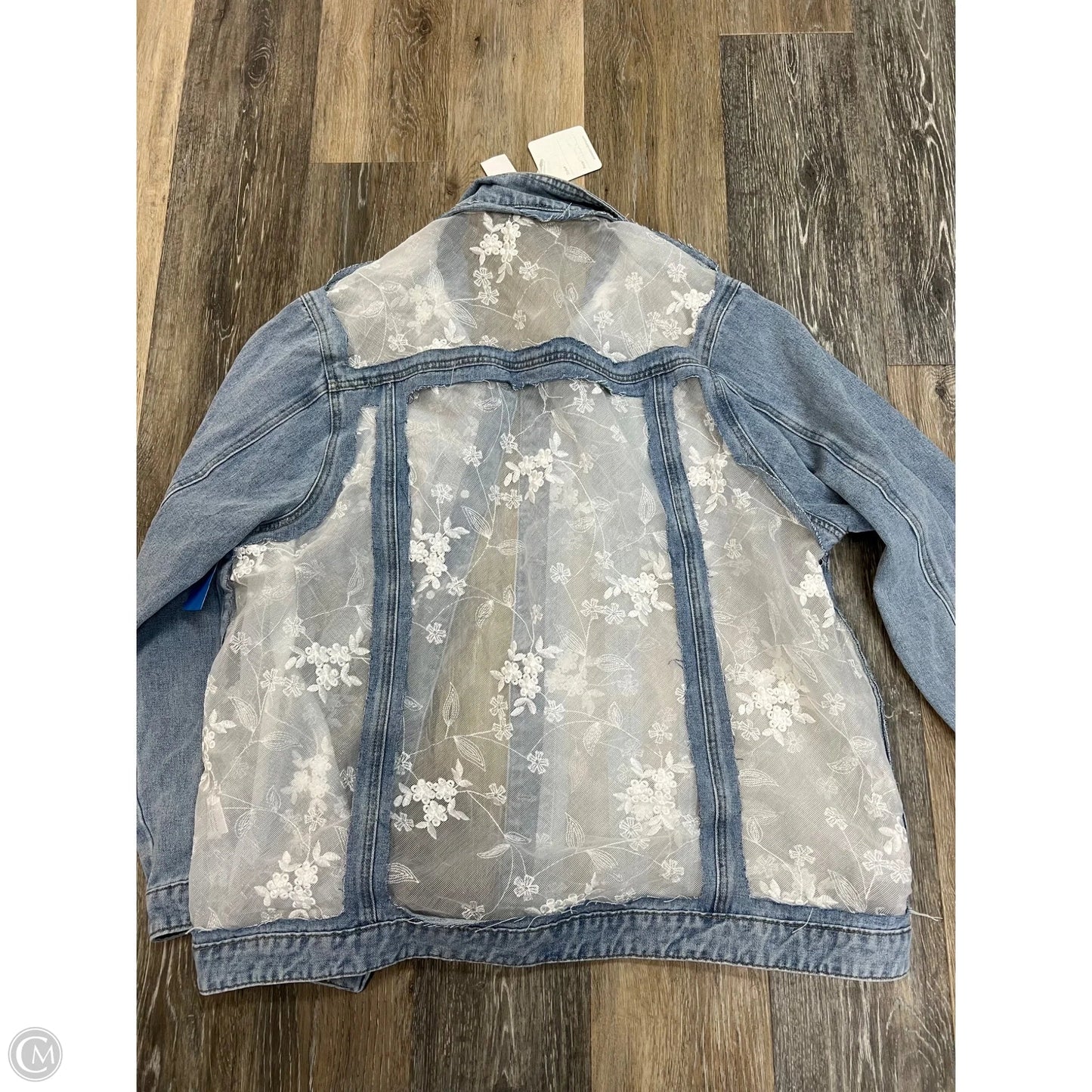 Jacket Denim By Davi & Dani In Blue Denim, Size: 3x