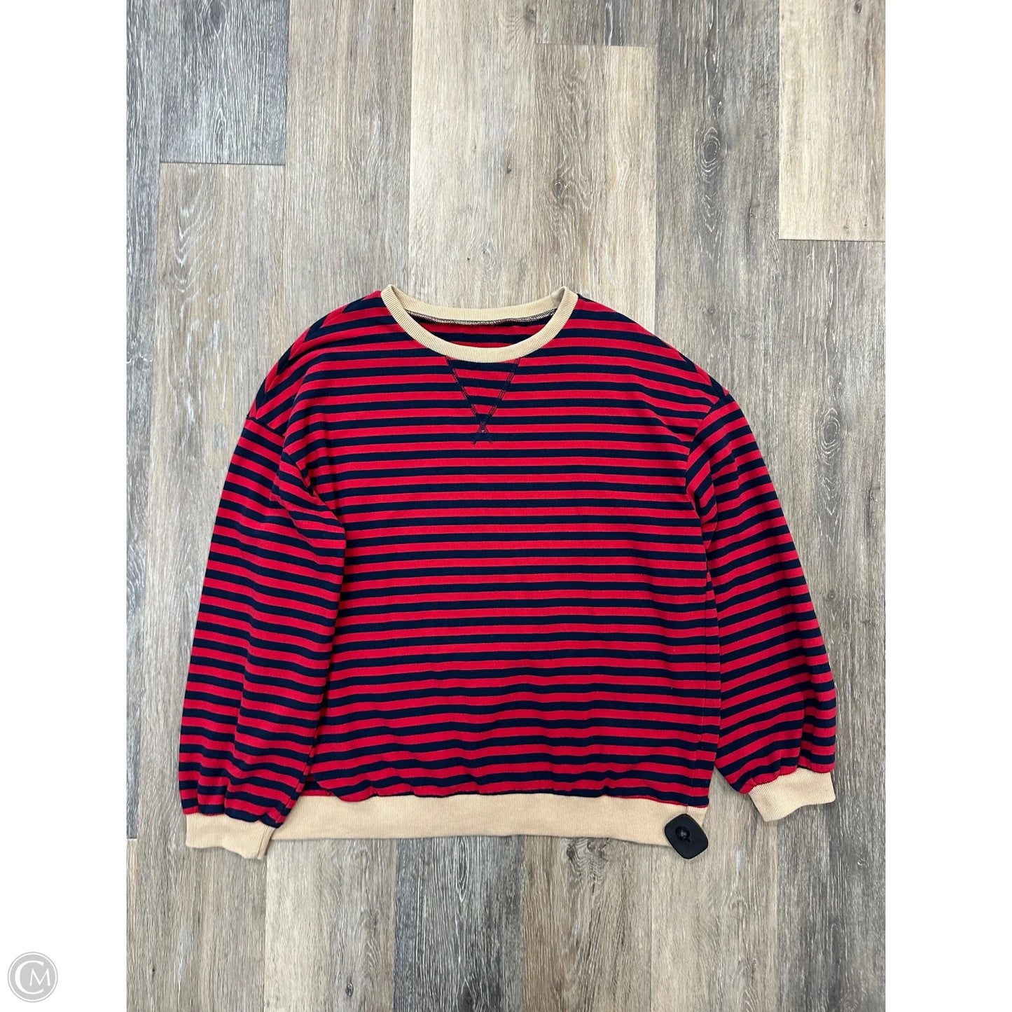 Top Long Sleeve By Clothes Mentor In Striped Pattern, Size: S