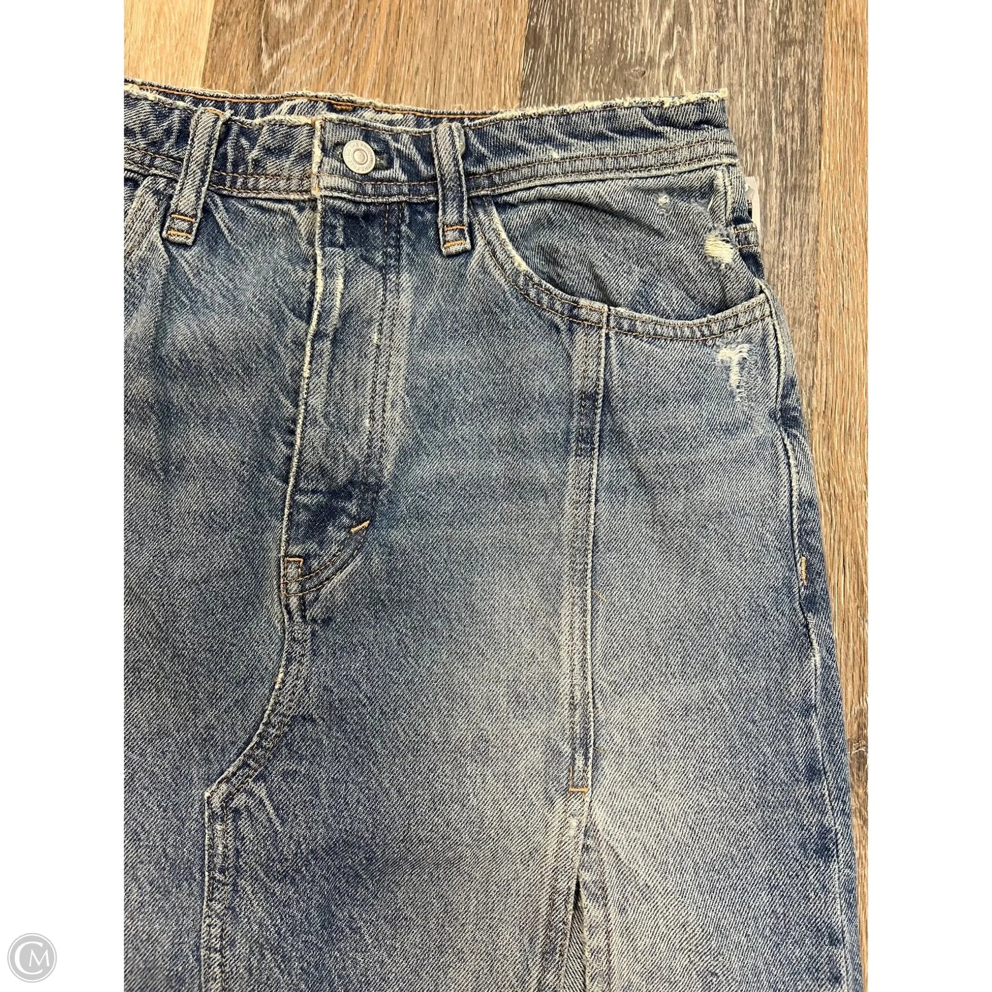 Skirt Midi By We The Free In Blue Denim, Size: 4