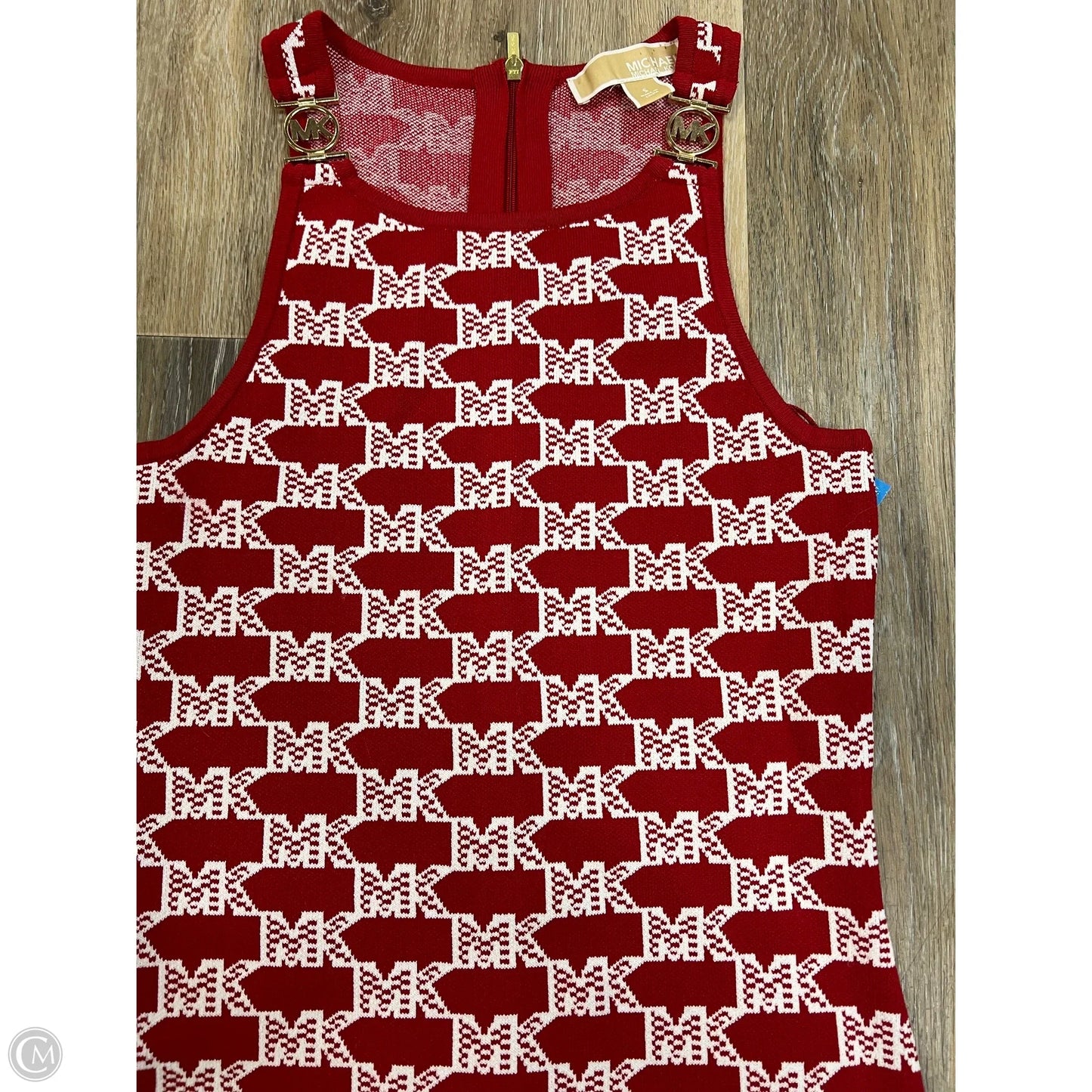 Dress Casual Midi By Michael By Michael Kors In Red & White, Size: S