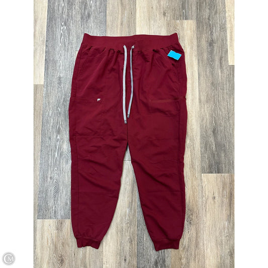Athletic Pants By Fabletics In Maroon, Size: Xxl