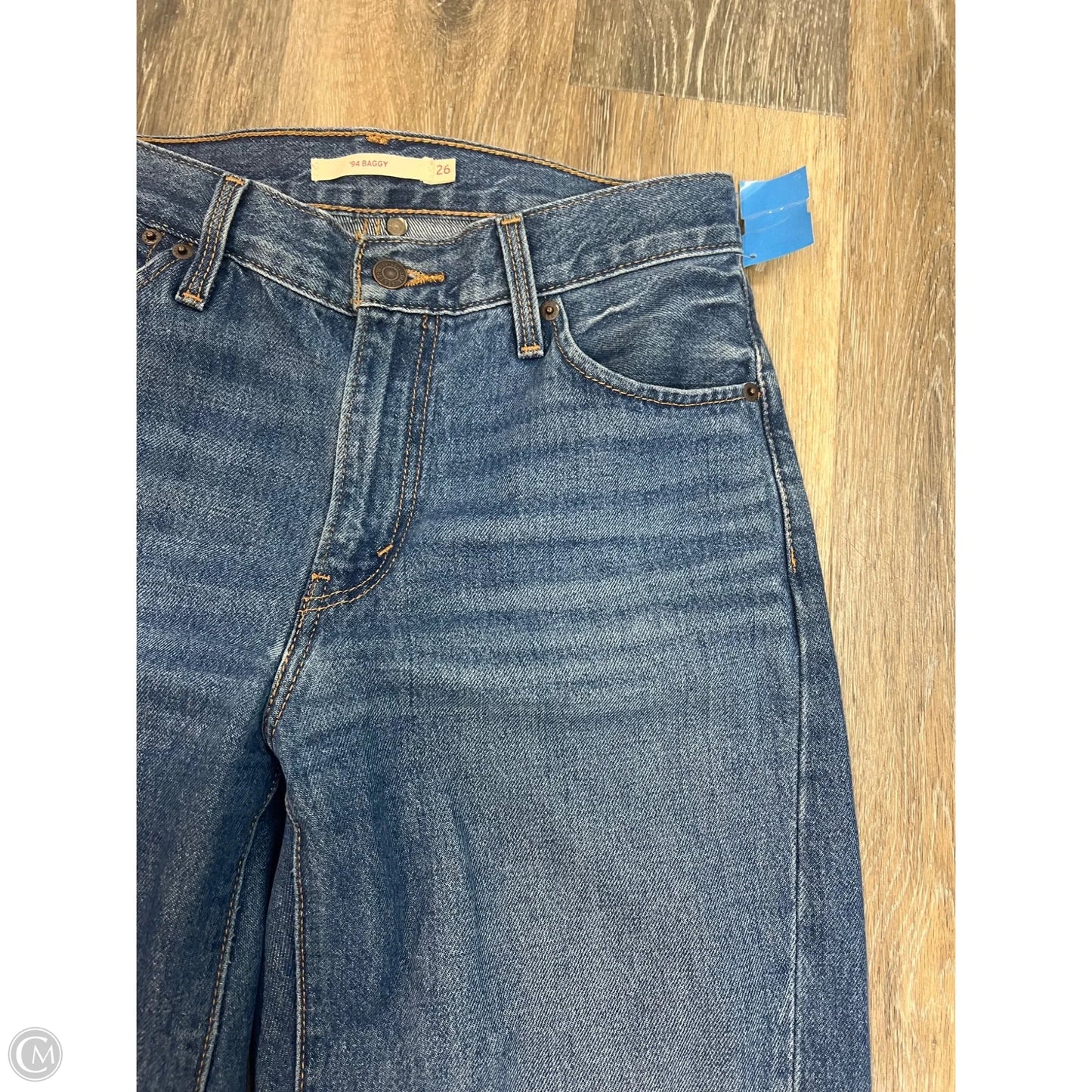 Jeans Wide Leg By Levis In Blue Denim, Size: 2