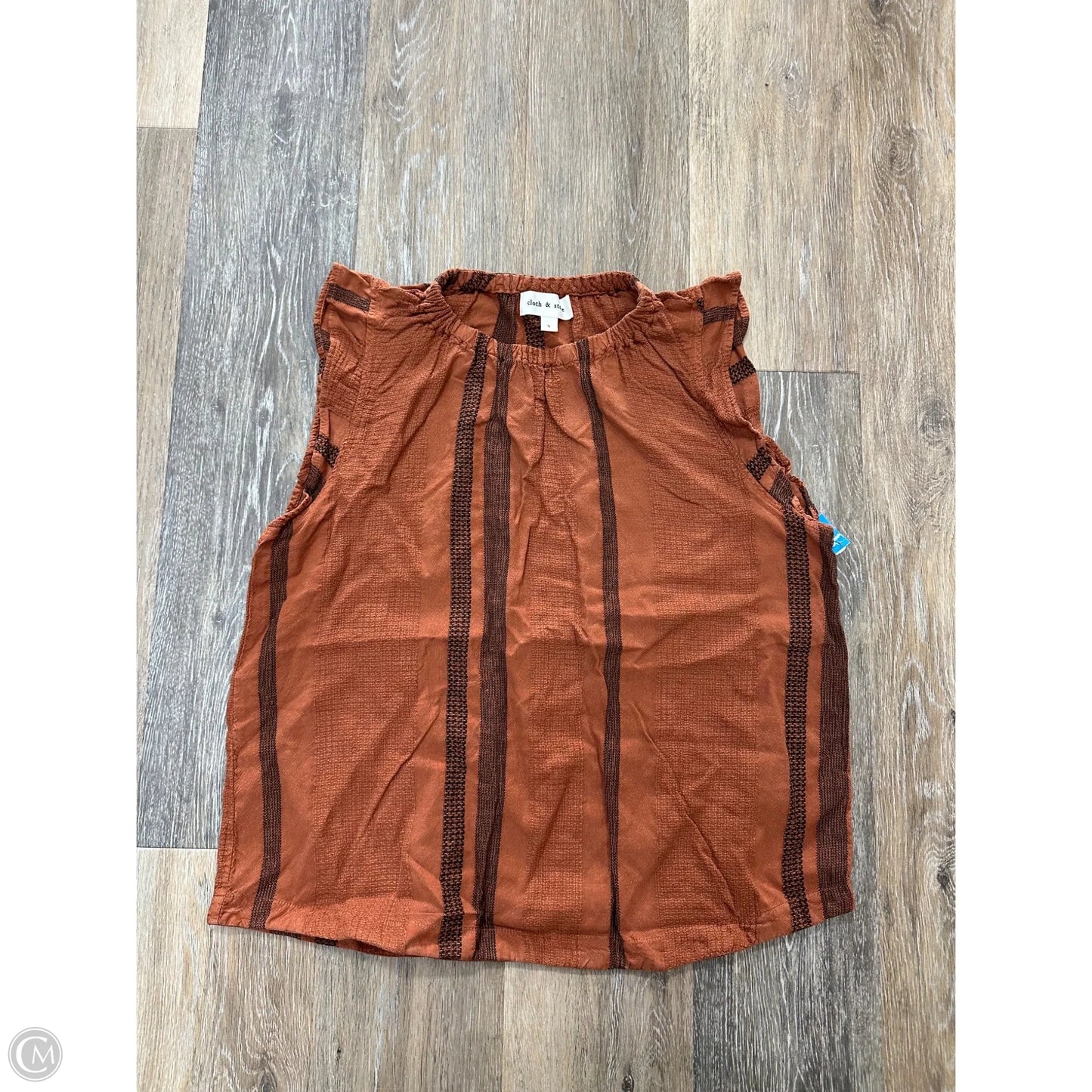 Top Sleeveless By Cloth & Stone In Brown, Size: S