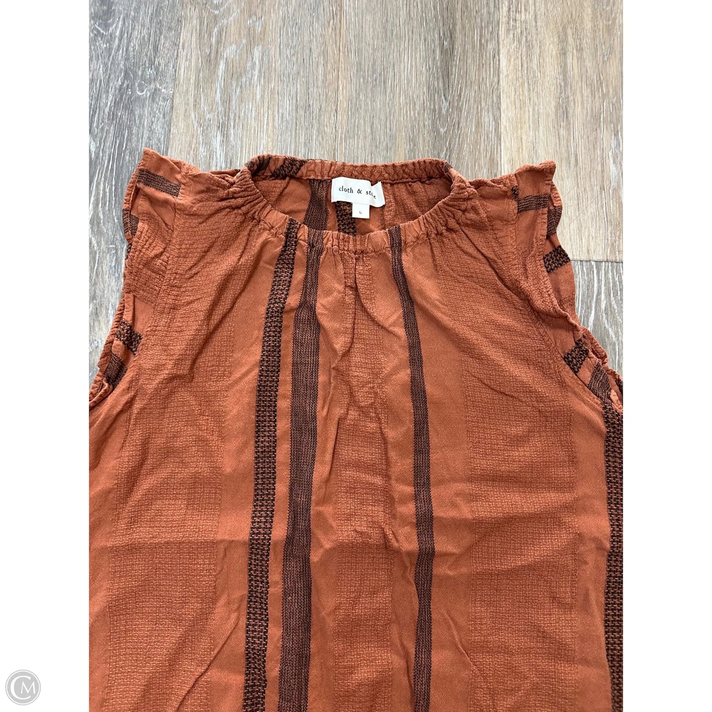 Top Sleeveless By Cloth & Stone In Brown, Size: S