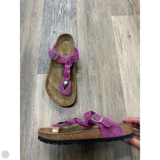 Sandals Flats By Birkenstock In Pink, Size: 8