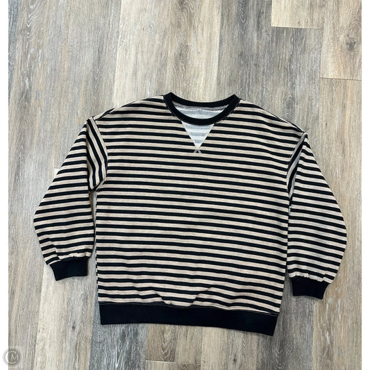 Sweatshirt Crewneck By Clothes Mentor In Striped Pattern, Size: S