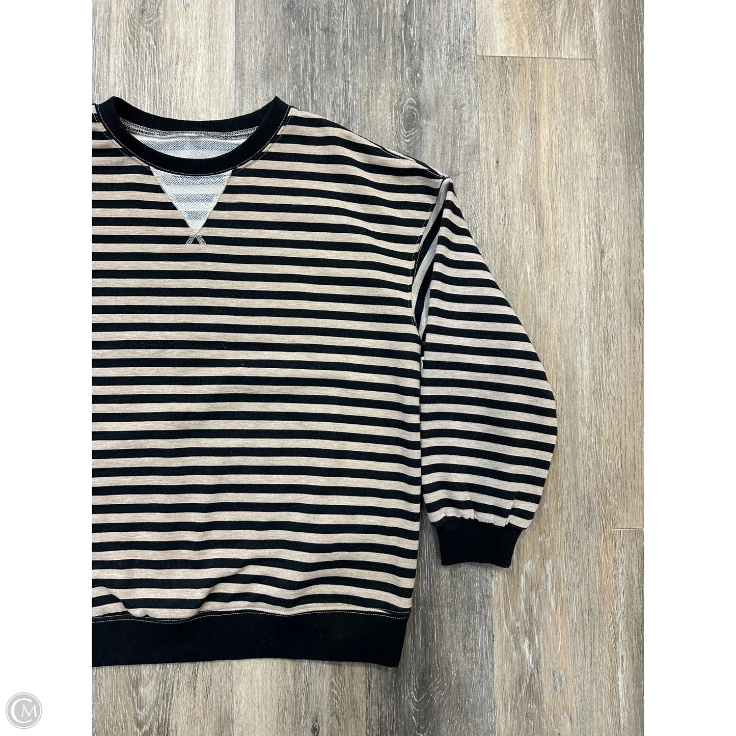 Sweatshirt Crewneck By Clothes Mentor In Striped Pattern, Size: S