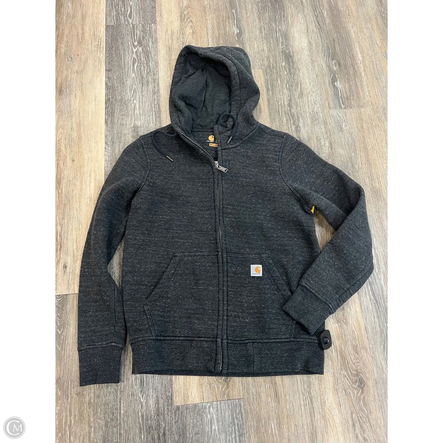 Athletic Sweatshirt Hoodie By Carhartt In Grey, Size: S
