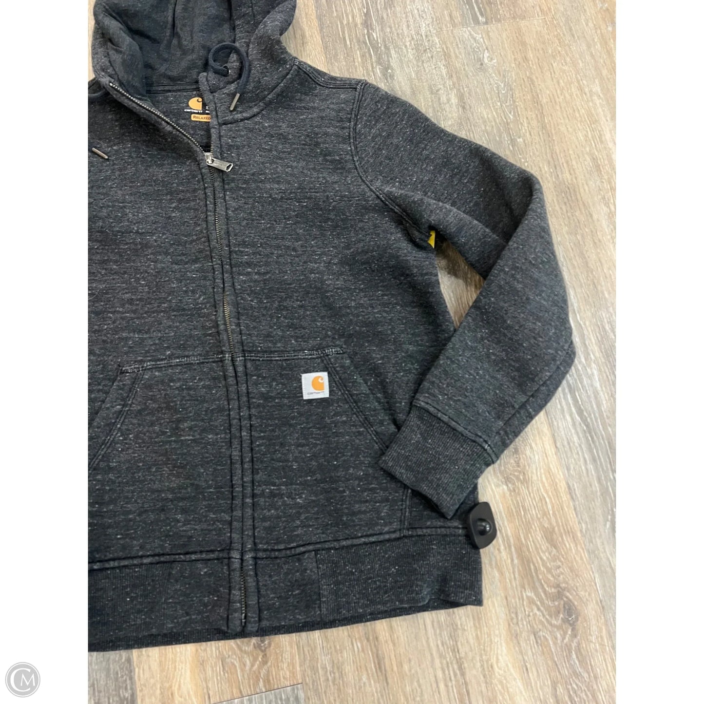 Athletic Sweatshirt Hoodie By Carhartt In Grey, Size: S