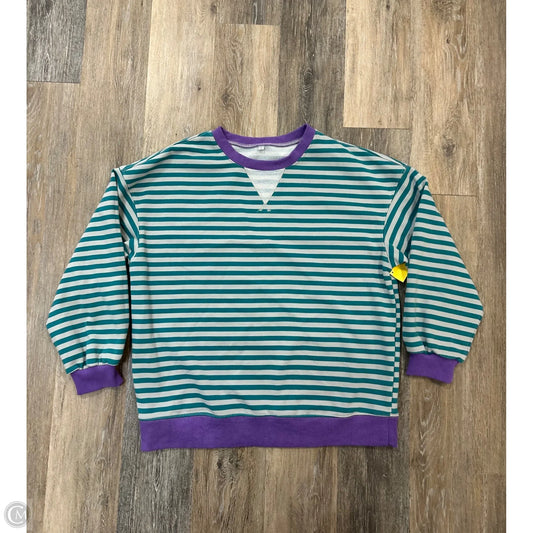 Sweatshirt Crewneck By Clothes Mentor In Striped Pattern, Size: L
