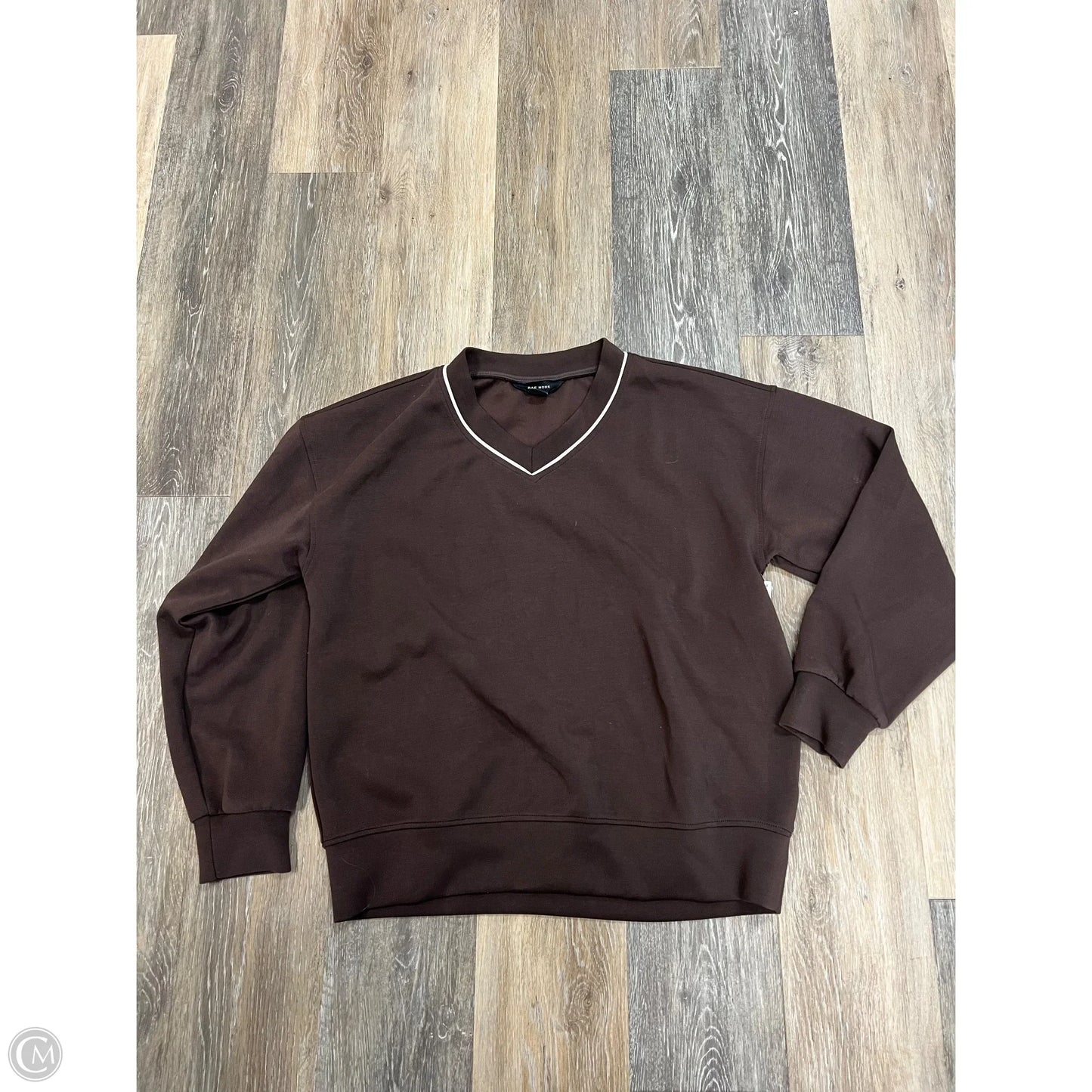 Sweatshirt Collar By Rae Mode In Brown, Size: S