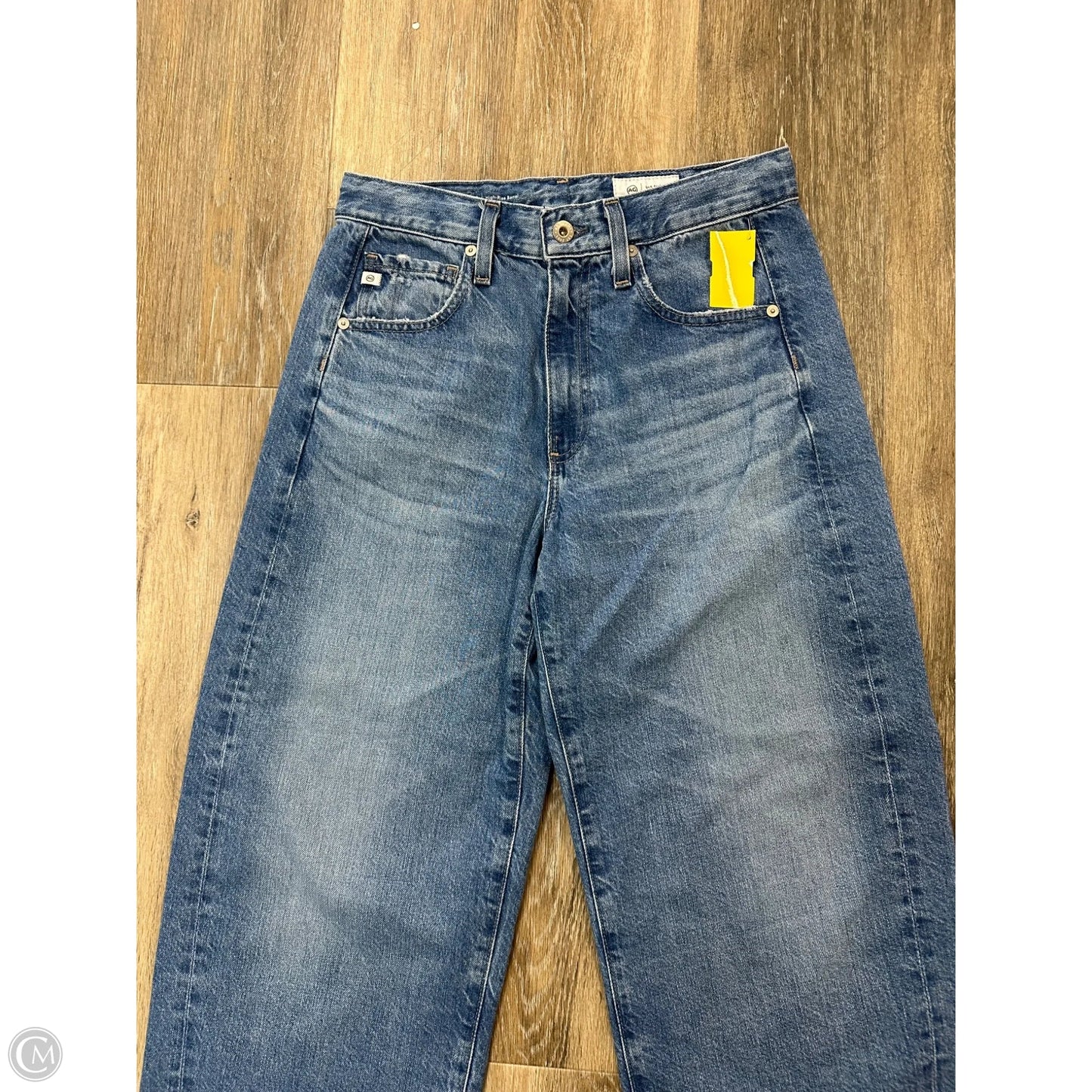Jeans Wide Leg By Adriano Goldschmied In Blue Denim, Size: 2