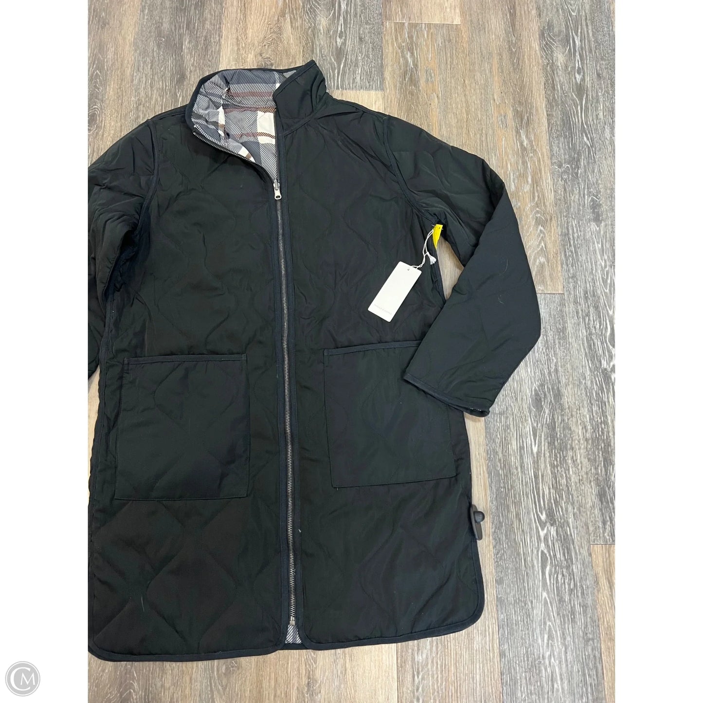 Jacket Puffer & Quilted By Thread And Supply In Black, Size: L