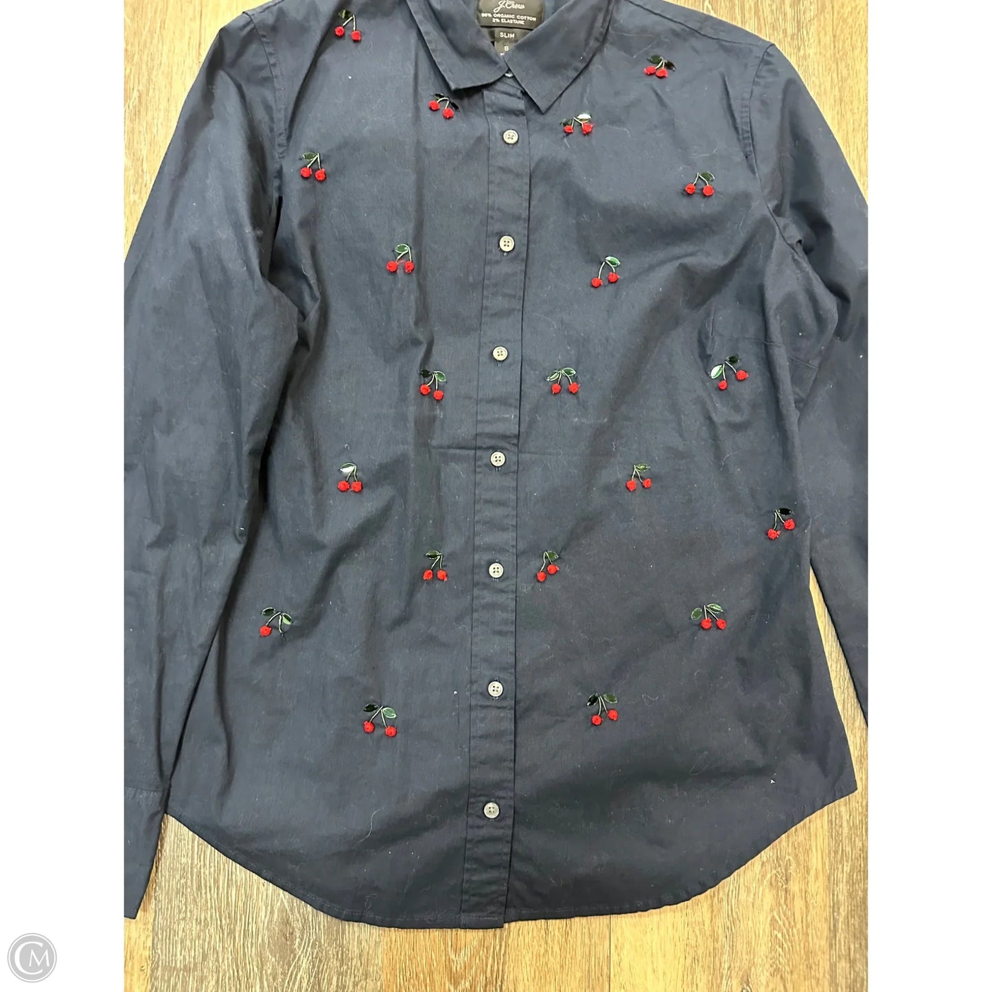 Blouse Long Sleeve By J. Crew In Navy, Size: 8