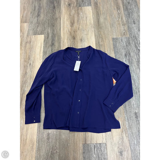 Blouse Long Sleeve By Eileen Fisher In Blue, Size: M
