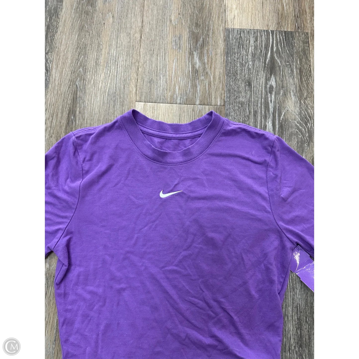 Athletic Top Short Sleeve By Nike Apparel In Purple, Size: Xs