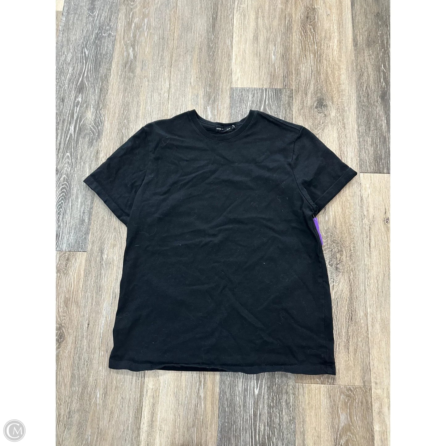 Top Short Sleeve By Good American In Black, Size: Xs