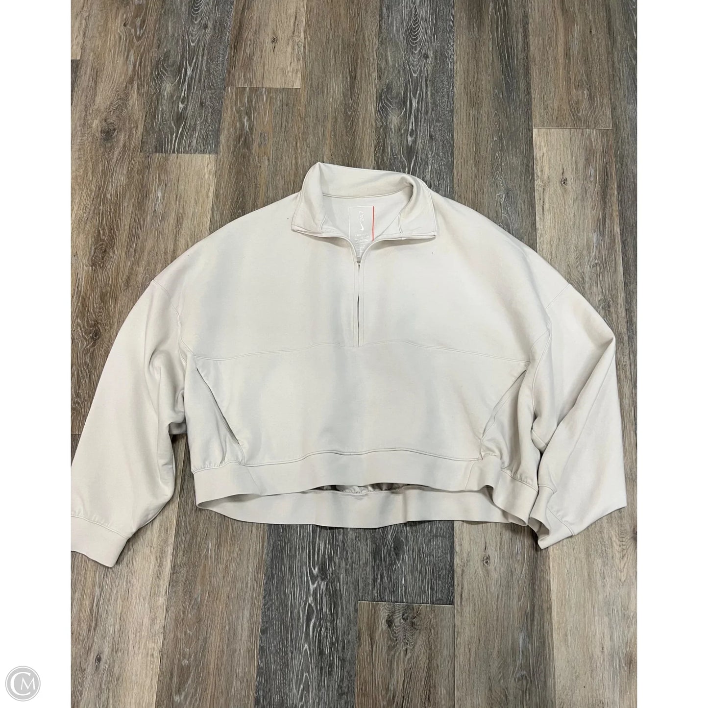 Athletic Sweatshirt Collar By Nike Apparel In Cream, Size: Xxl
