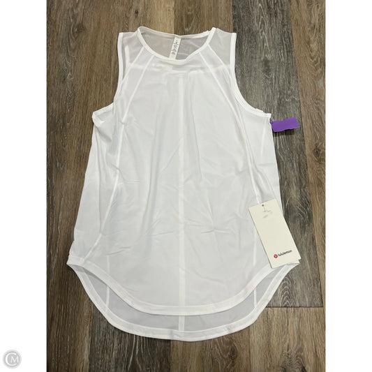 Athletic Tank Top By Lululemon In White, Size: 6