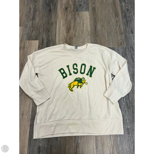 Athletic Crewneck By GAMEDAY COUTURE In Cream, Size: Xxl