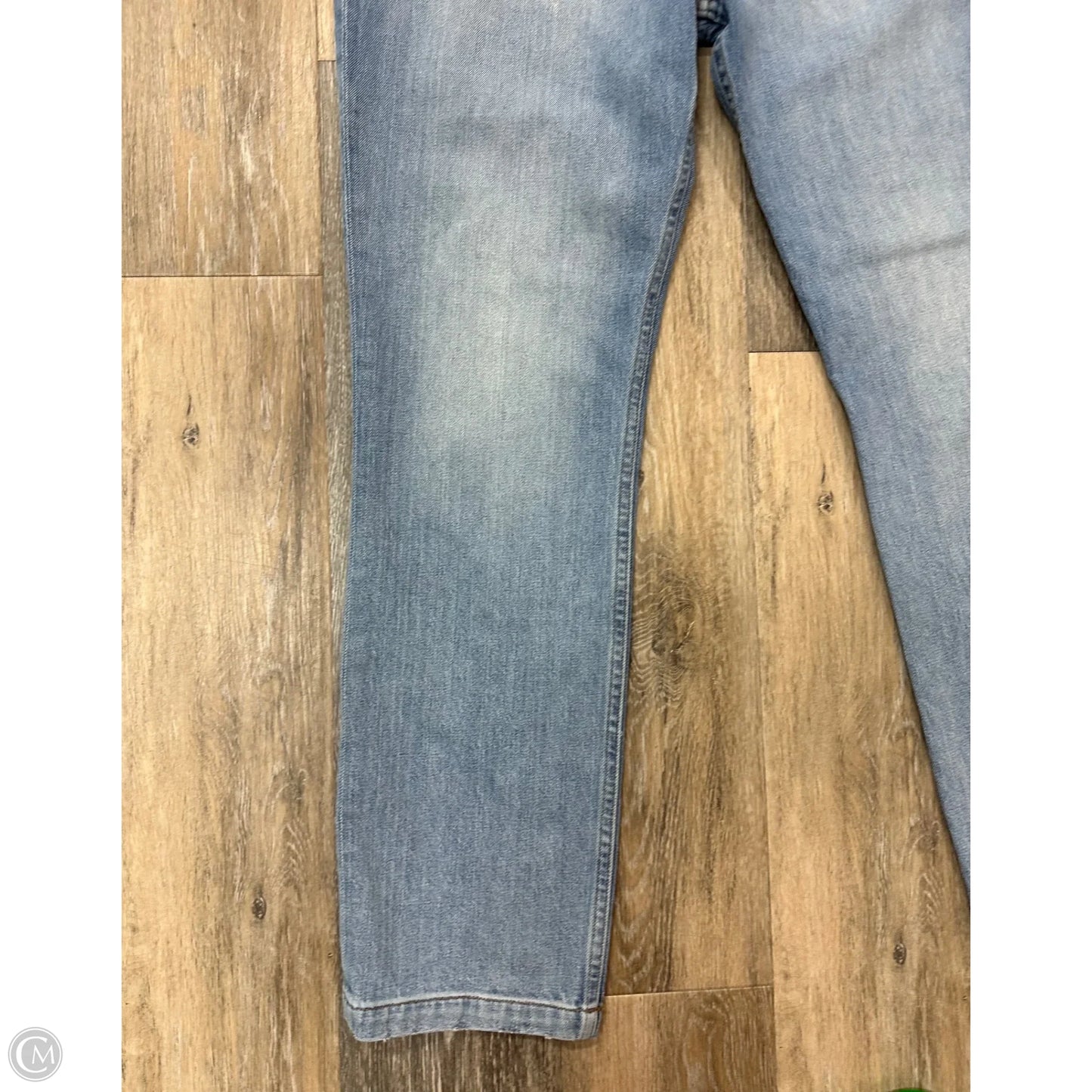 Jeans Straight By Frame In Blue Denim, Size: 14