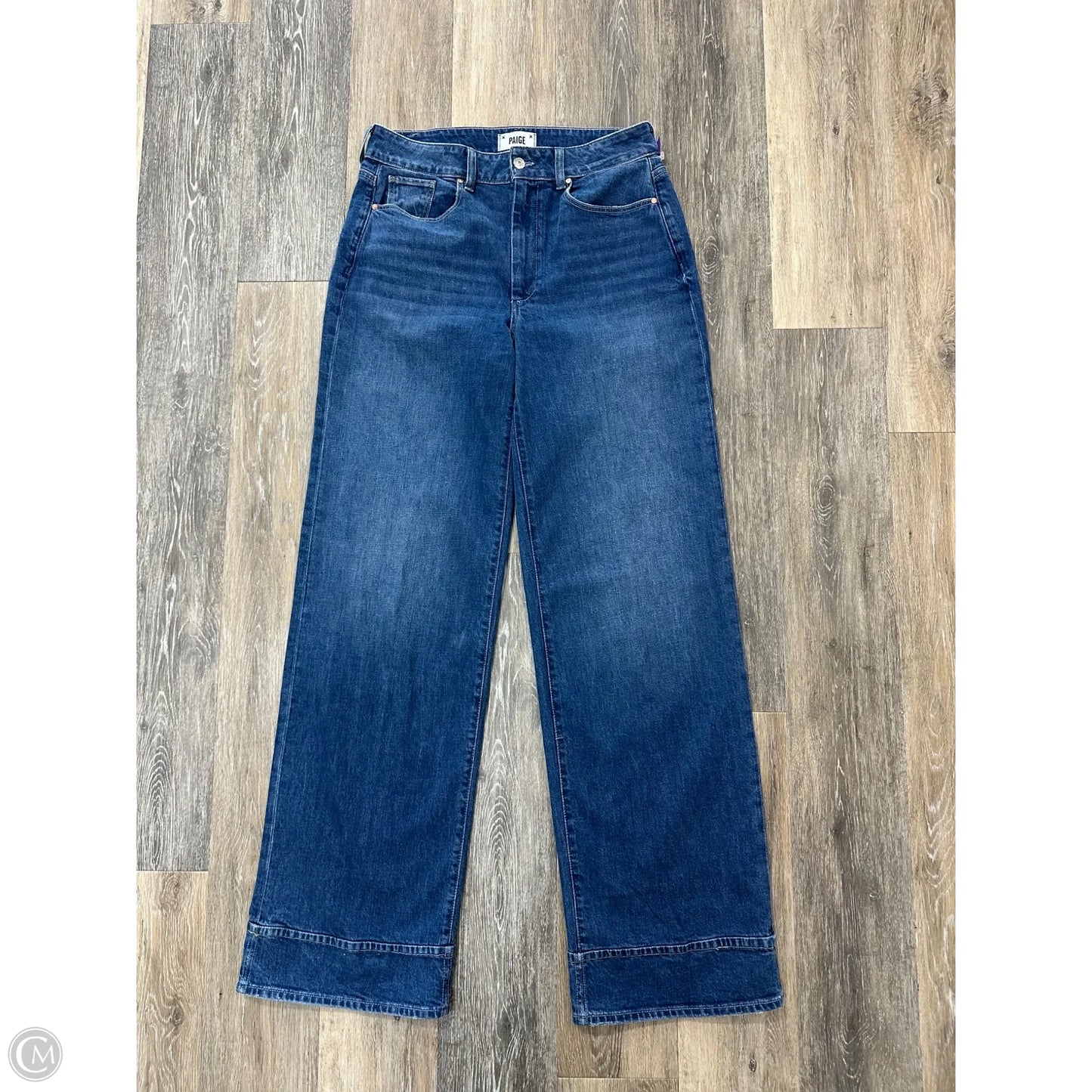 Jeans Wide Leg By Paige In Blue Denim, Size: 12
