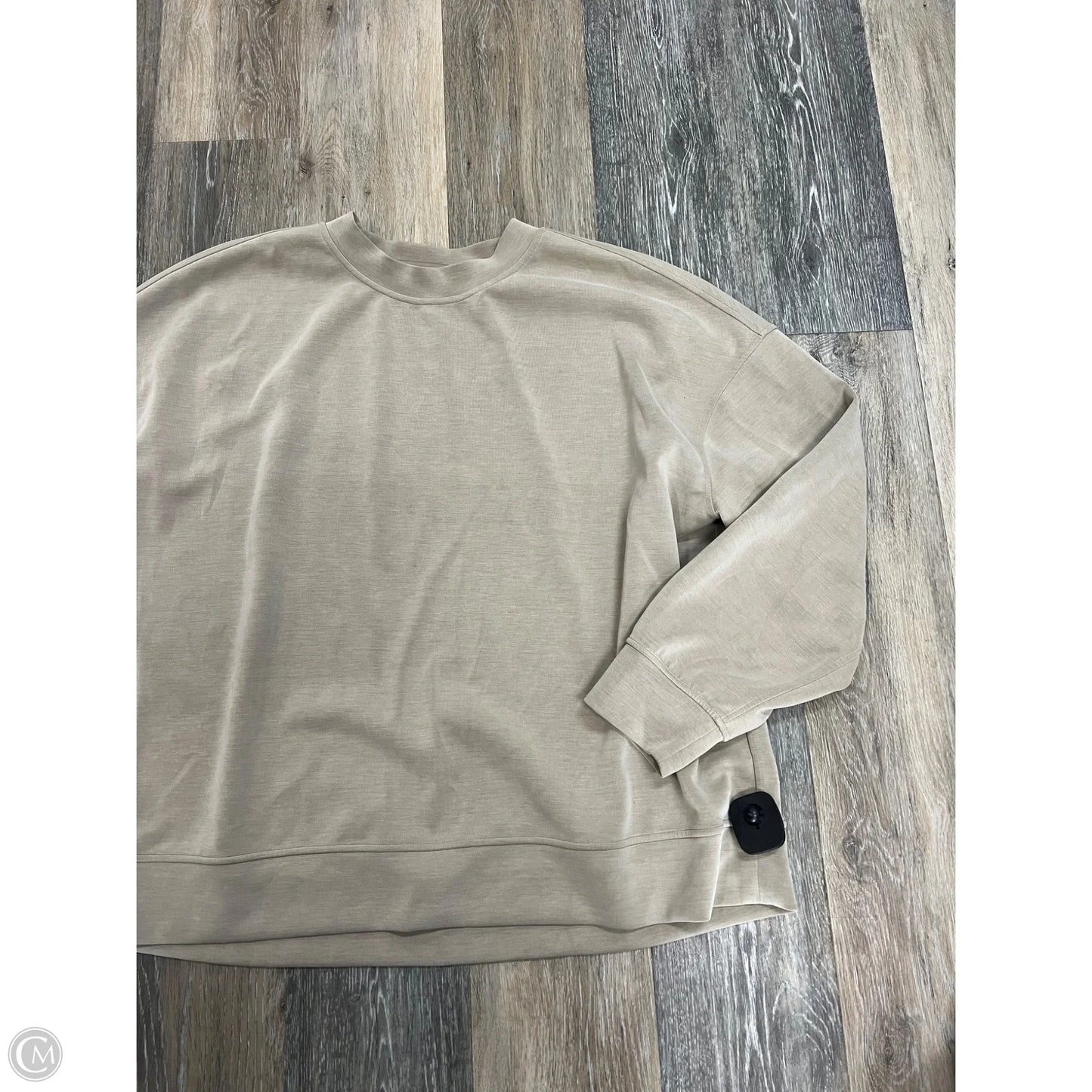 Athletic Sweatshirt Crewneck By Lululemon In Tan, Size: Xl