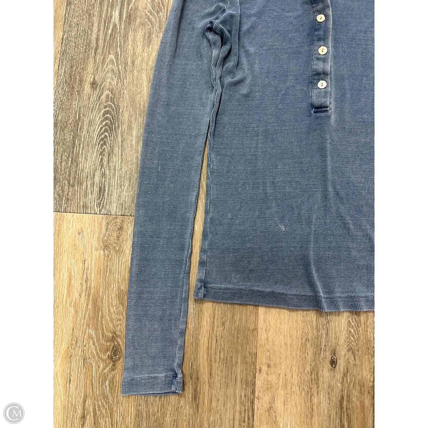 Top Long Sleeve By Good American In Blue, Size: S