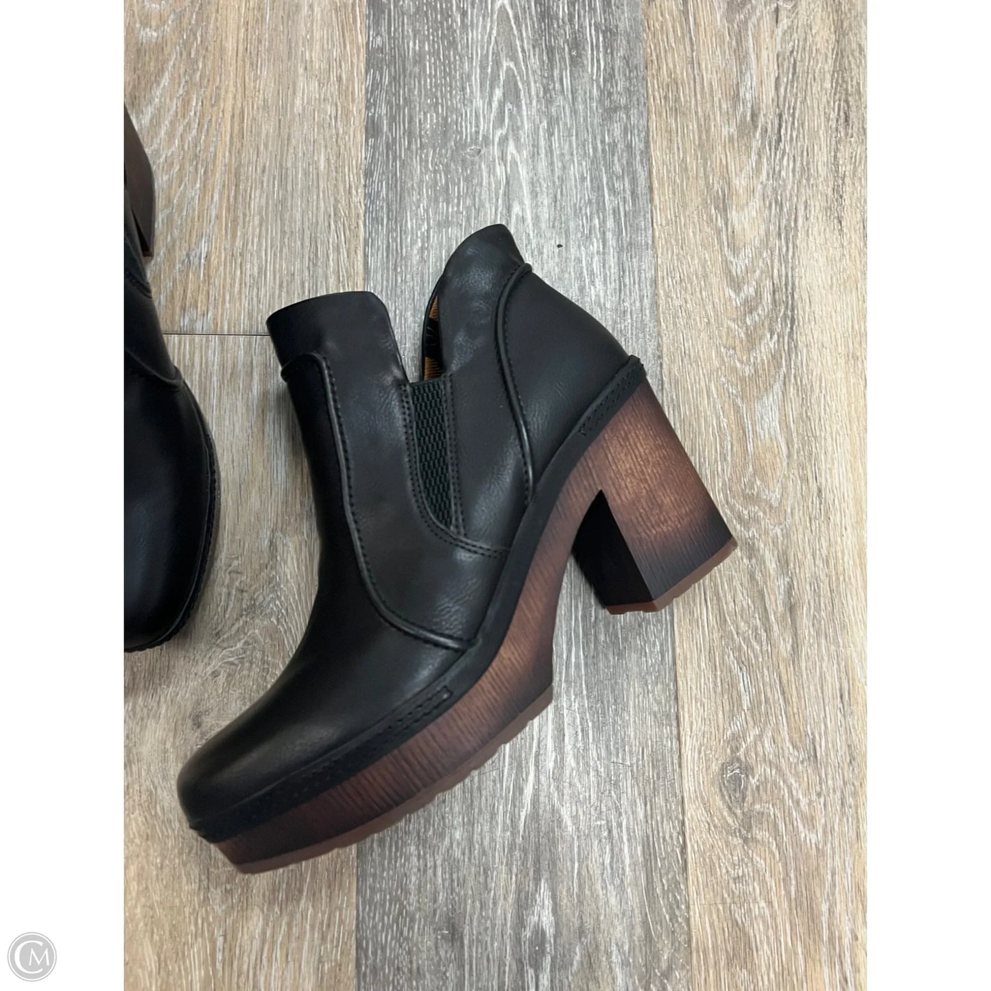 Boots Ankle Heels By Korks In Black, Size: 8.5