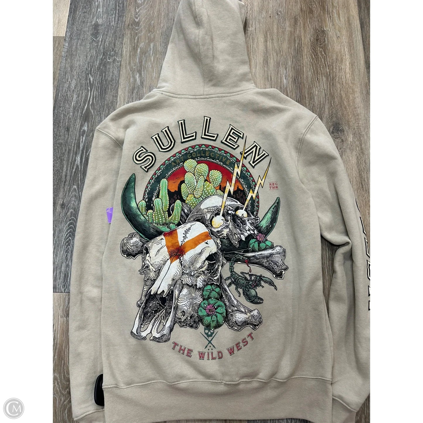Sweatshirt Hoodie By Sullen In Tan, Size: S