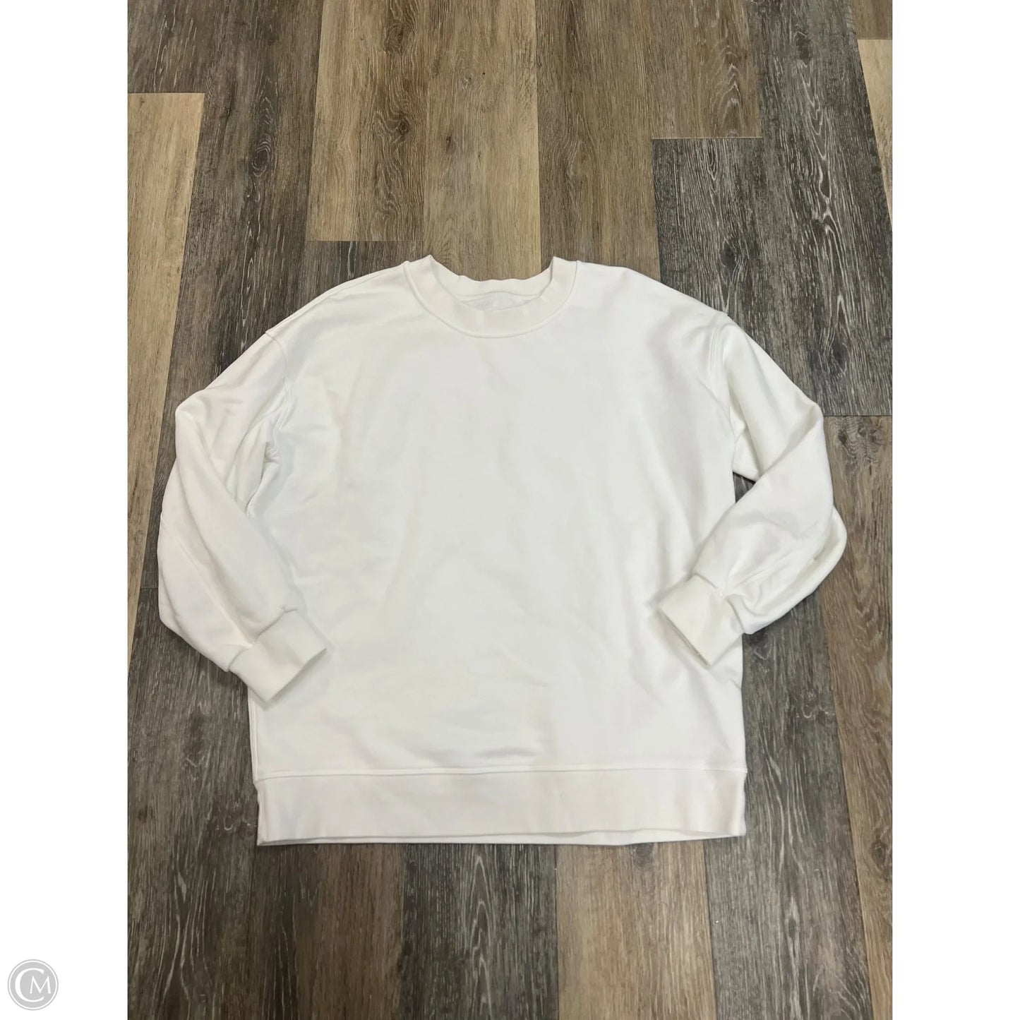 Athletic Sweatshirt Crewneck By Lululemon In White, Size: L