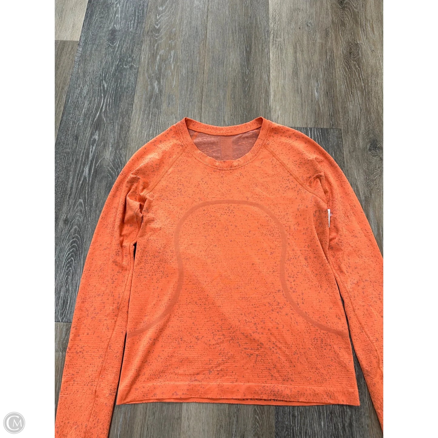 Athletic Top Long Sleeve Crewneck By Lululemon In Orange, Size: 6
