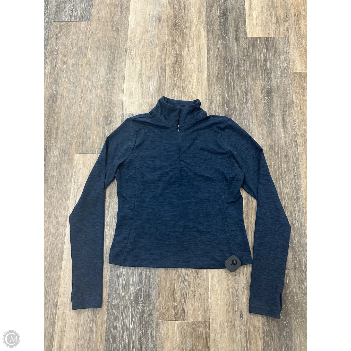 Athletic Top Long Sleeve Collar By Gottex In Blue, Size: M