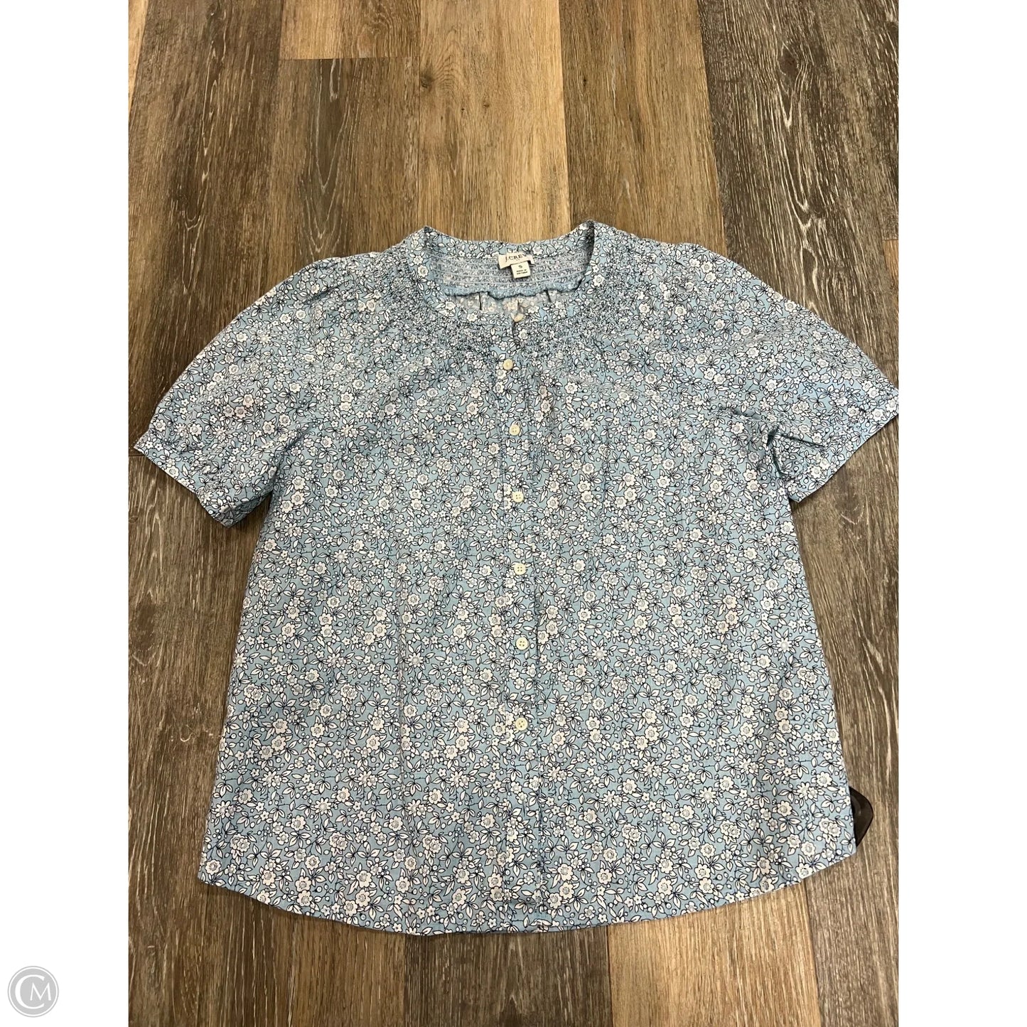 Blouse Short Sleeve By J. Crew In Blue, Size: S