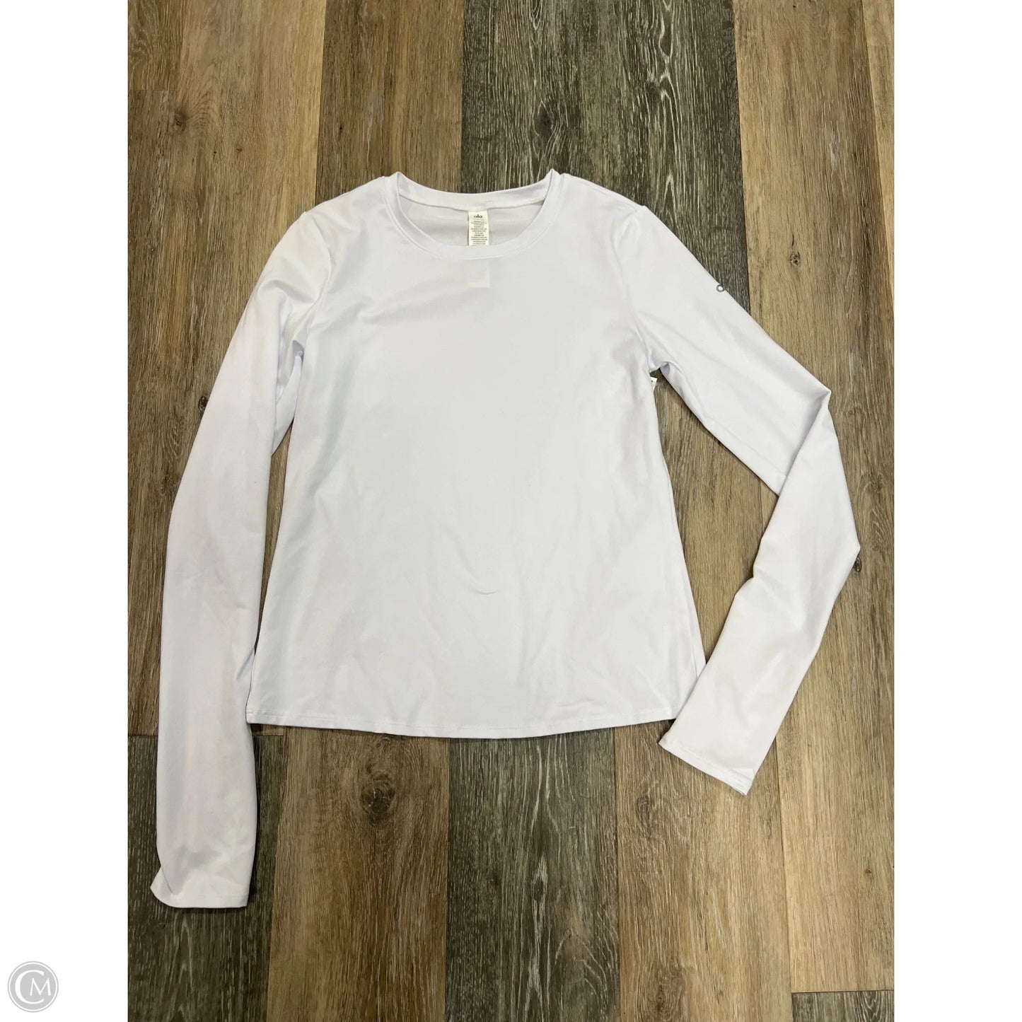Athletic Top Long Sleeve Crewneck By Alo In White, Size: S