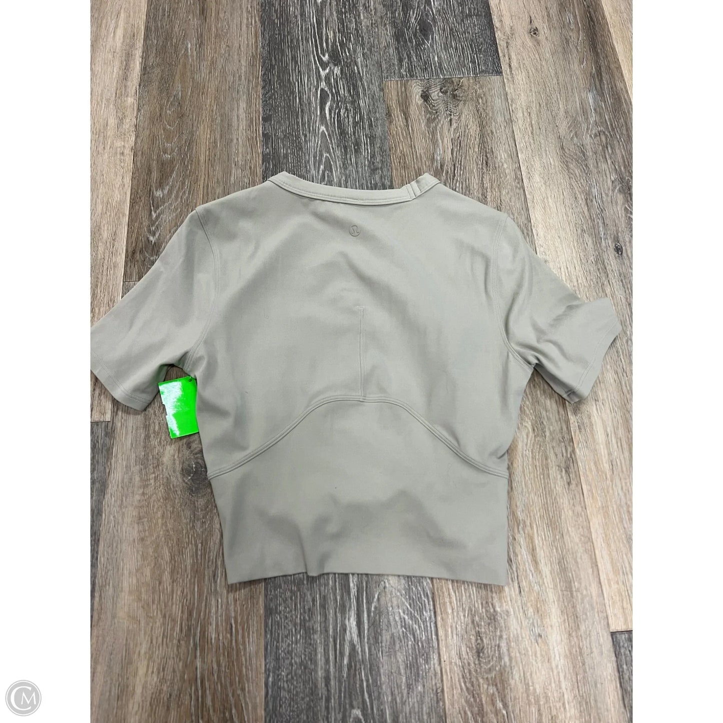 Athletic Top Short Sleeve By Lululemon In Beige, Size: 4