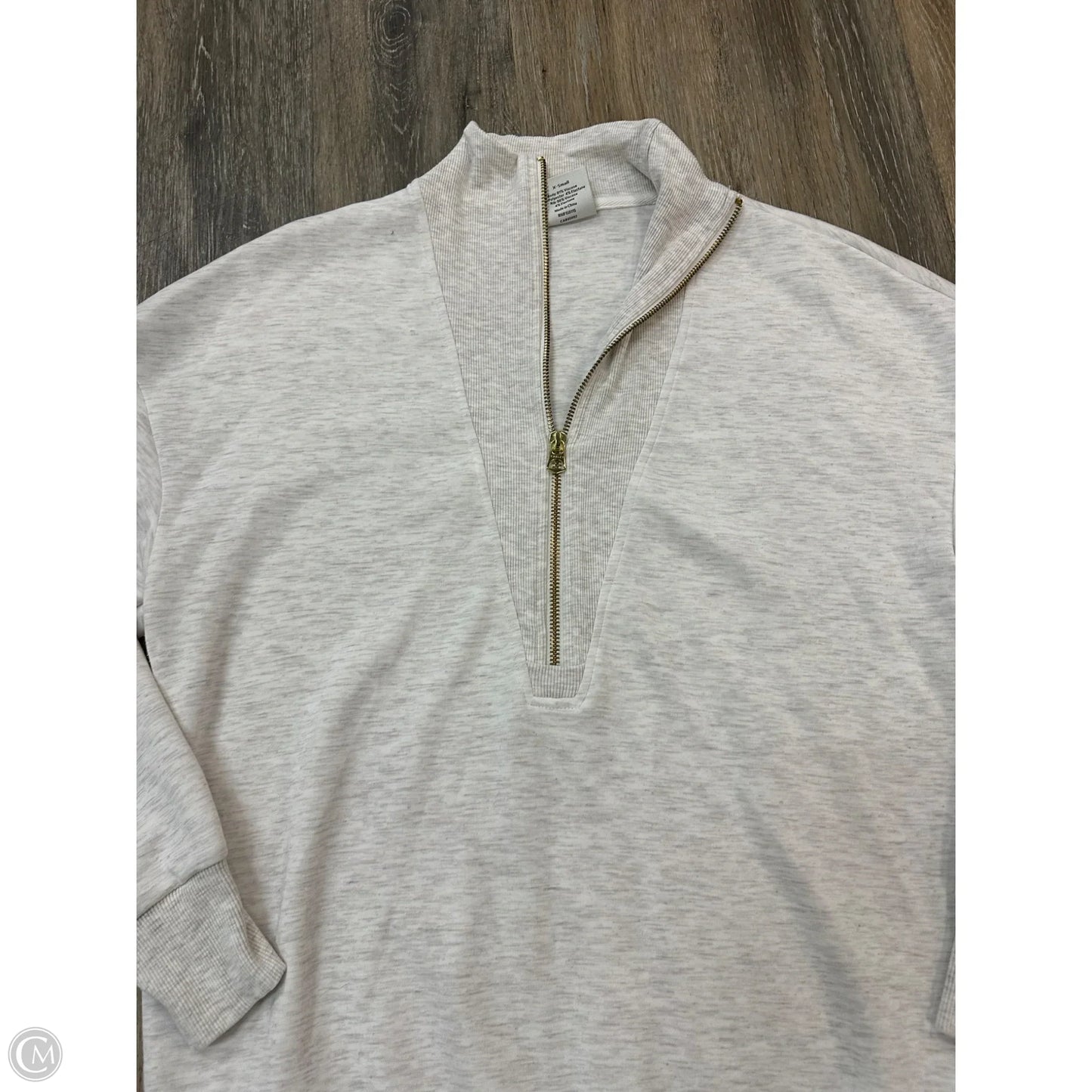 Athletic Sweatshirt Collar By Varley In Grey, Size: Xs