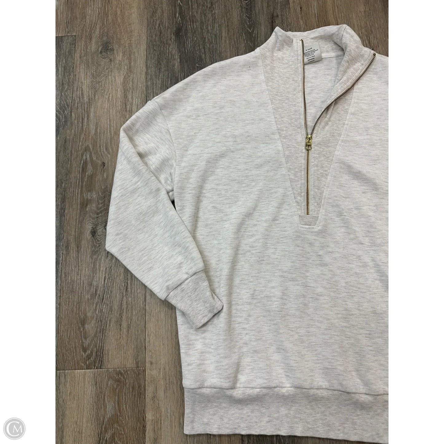 Athletic Sweatshirt Collar By Varley In Grey, Size: Xs