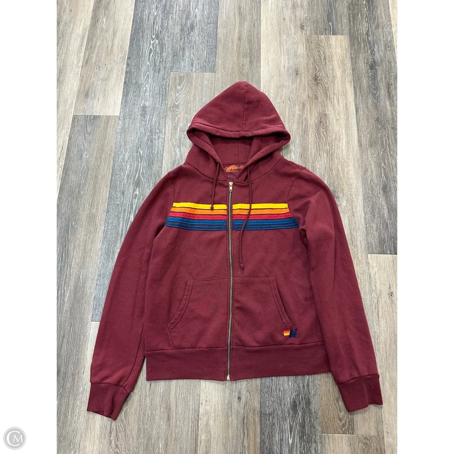 Sweatshirt Hoodie By Aviator Nation In Red, Size: M