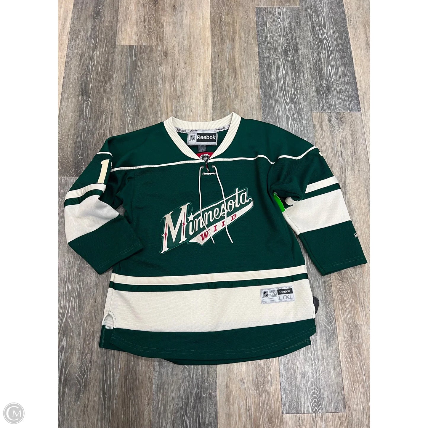 Athletic Top Long Sleeve Crewneck By Reebok In Green, Size: S
