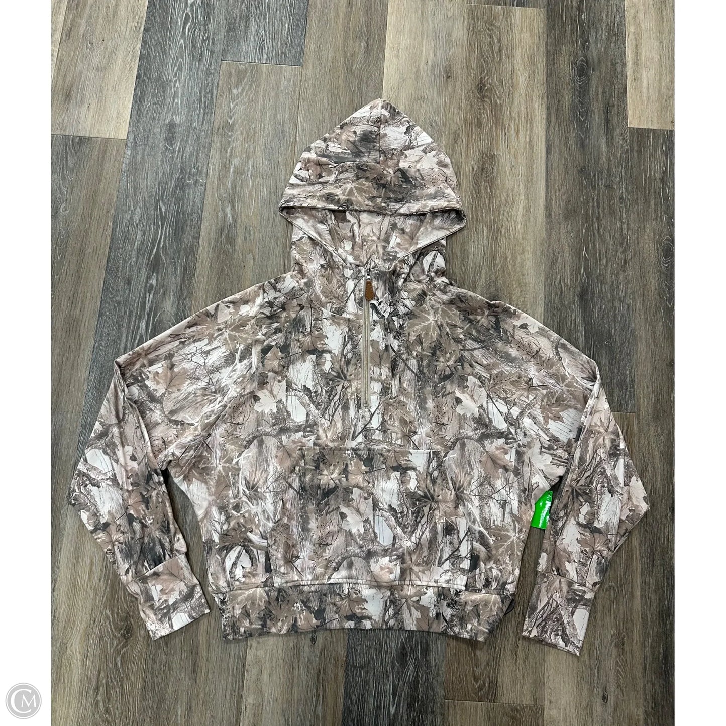 Sweatshirt Hoodie By Birdie In Camouflage Print, Size: S
