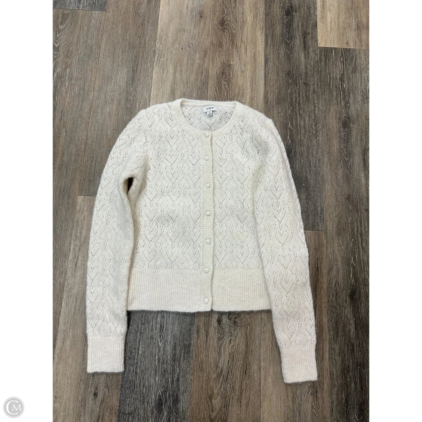 Sweater Cardigan By J. Crew In Cream, Size: Xs