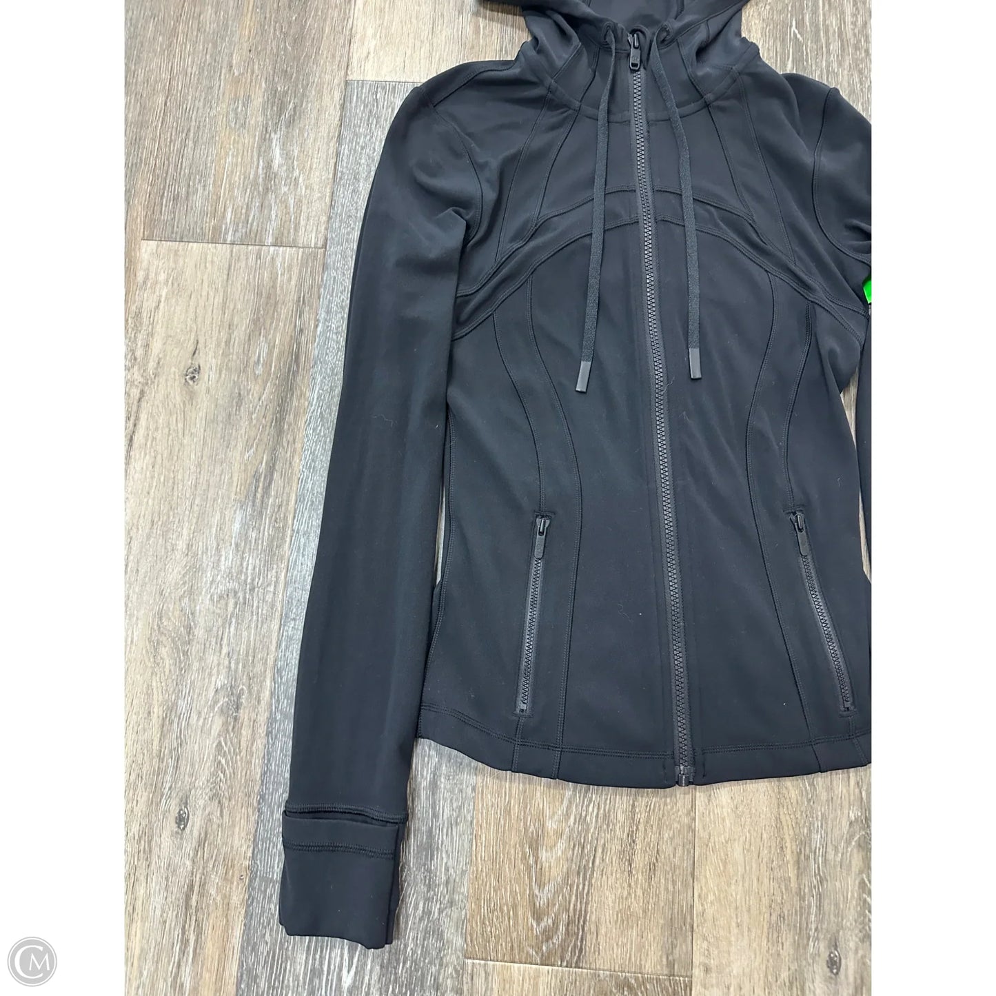 Athletic Jacket By Lululemon In Black, Size: 4