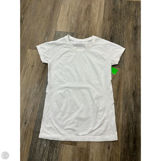 Athletic Top Short Sleeve By Athleta In White, Size: S