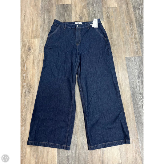 -Jeans Wide Leg By Abercrombie And Fitch In Blue Denim, Size: 14
