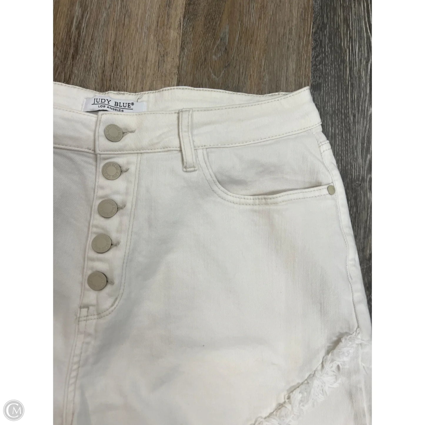 Shorts By Judy Blue In Cream Denim, Size: 1x