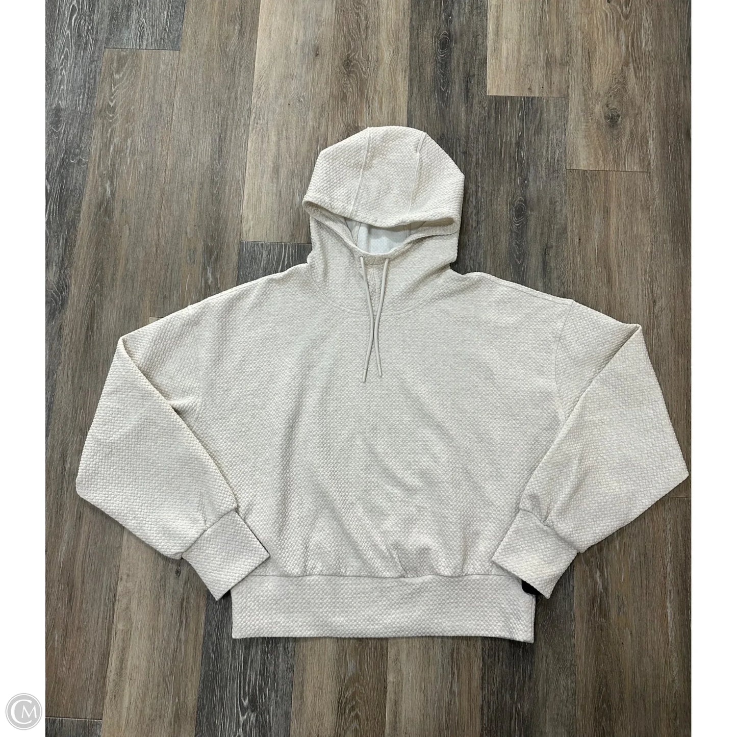 Athletic Sweatshirt Hoodie By Old Navy In Cream, Size: Xl