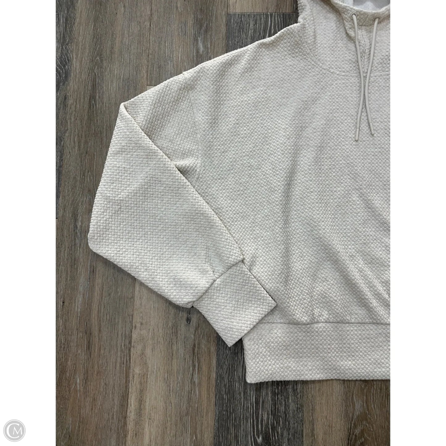 Athletic Sweatshirt Hoodie By Old Navy In Cream, Size: Xl