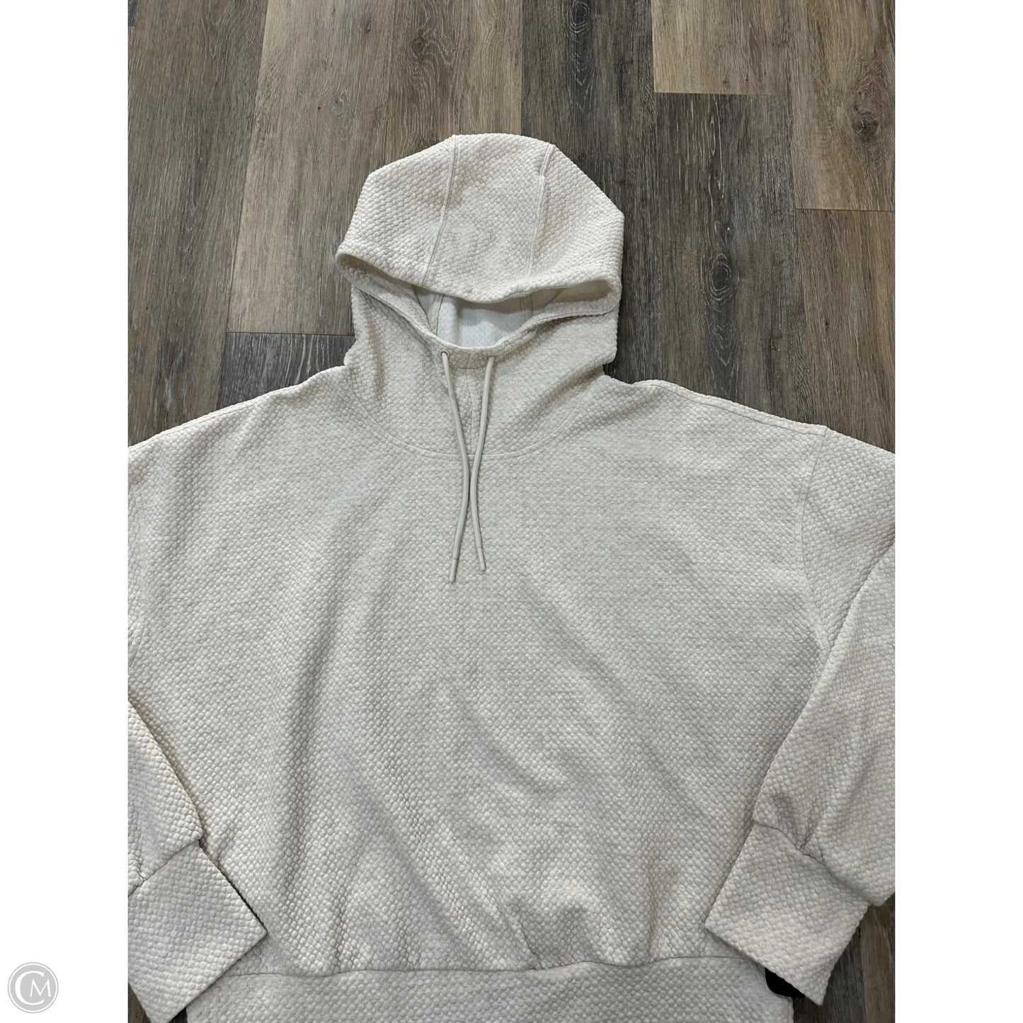 Athletic Sweatshirt Hoodie By Old Navy In Cream, Size: Xl