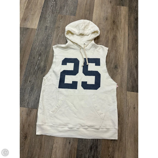 Sweatshirt Hoodie By Retrobrand In White, Size: M